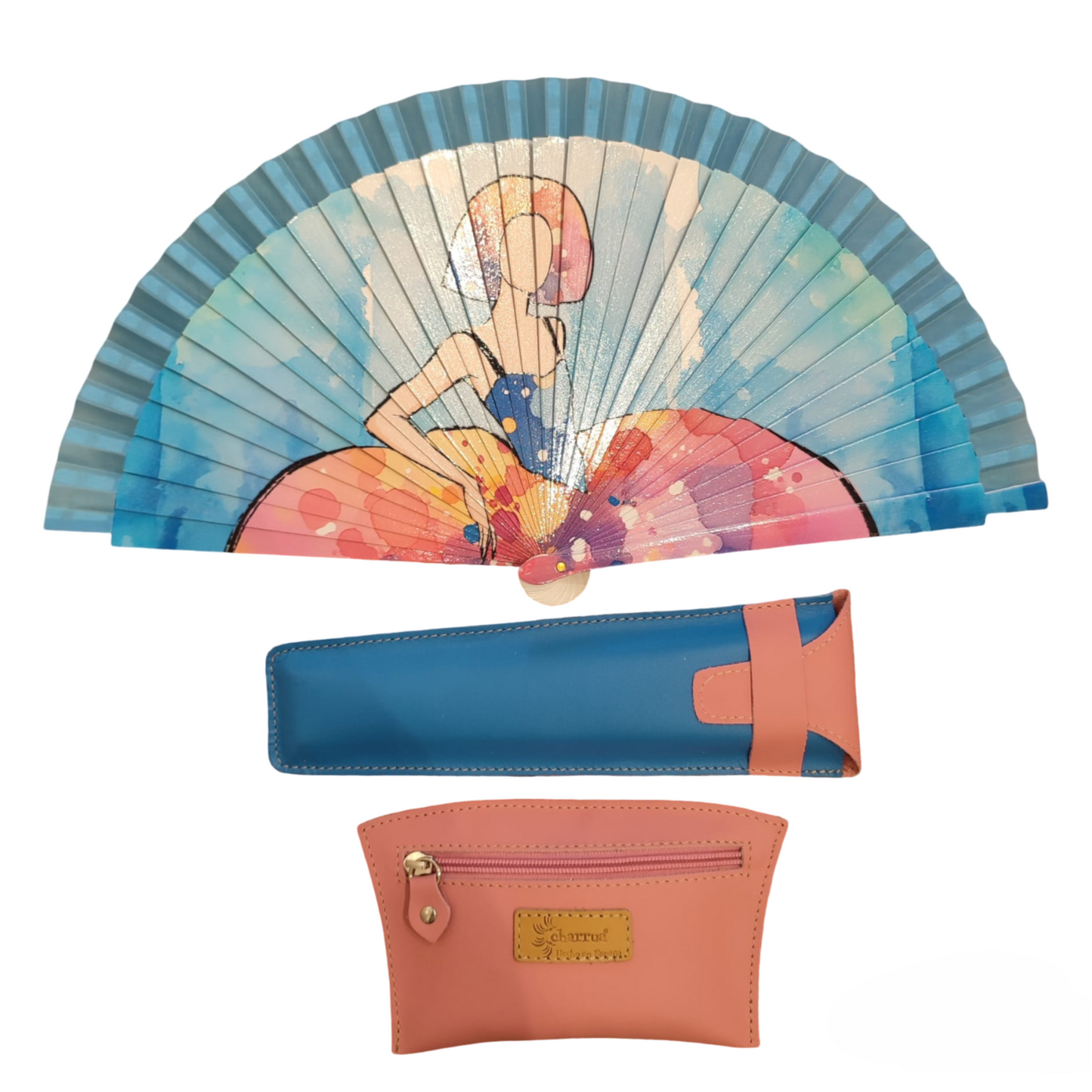 Abanico+funda+monedero Amanecer
