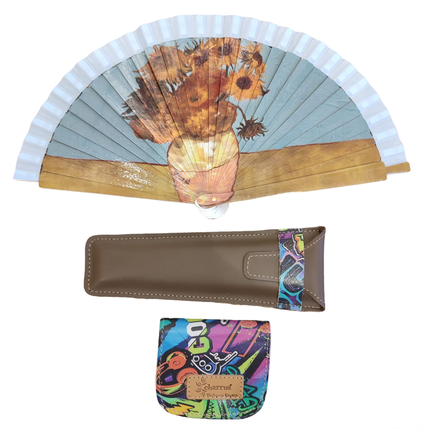 Abanico PEQUEÑO+funda+monedero Tacón