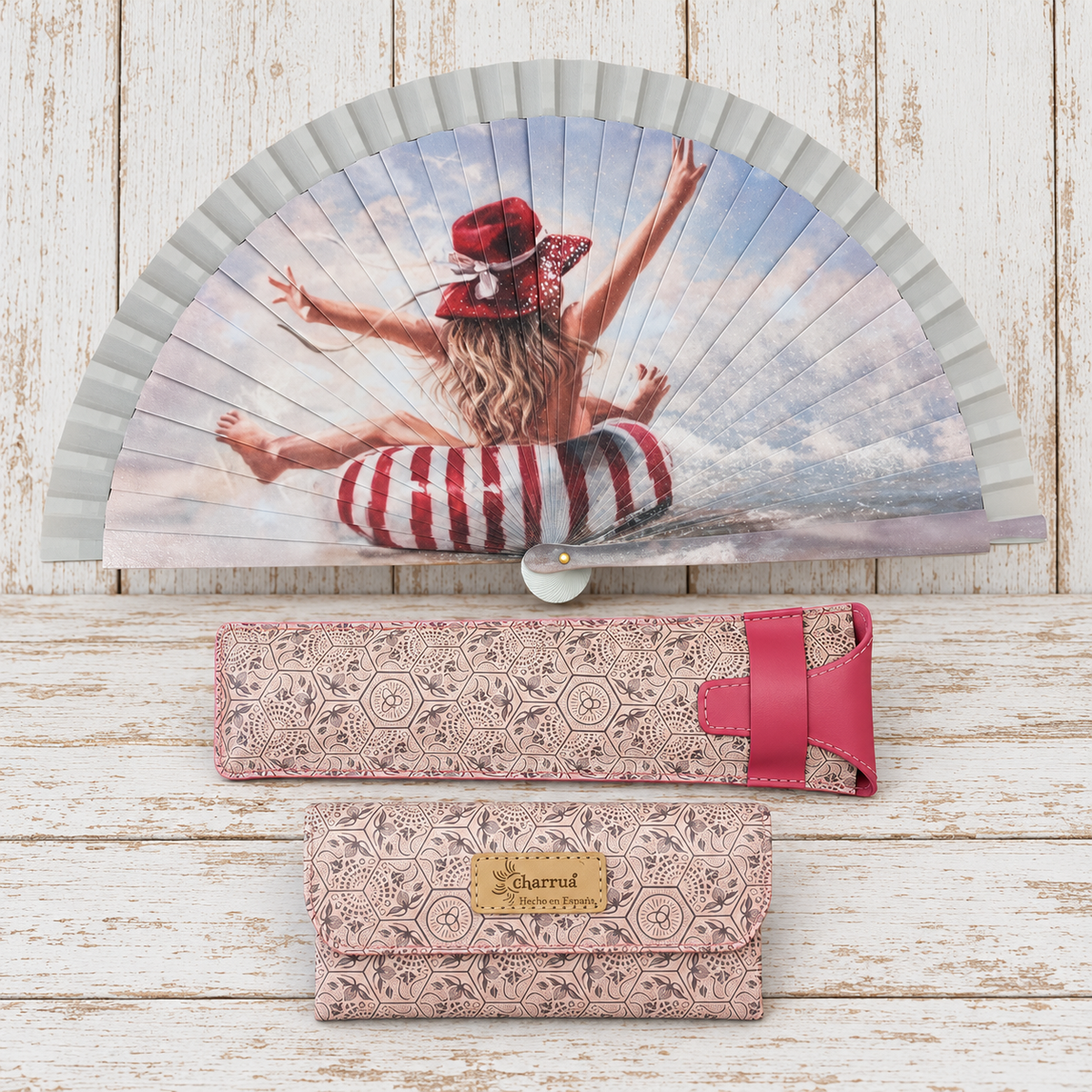 Abanico+funda+funda de gafas