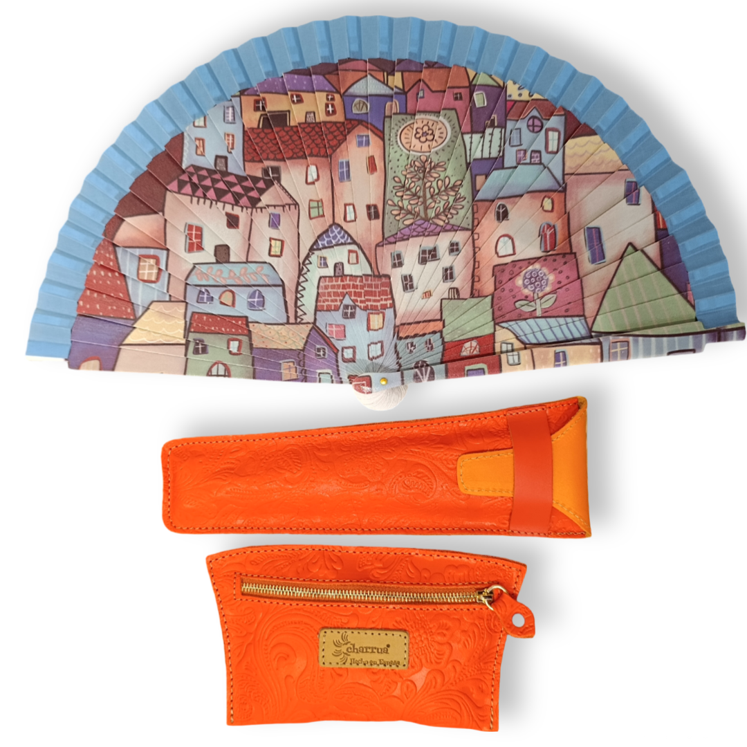 Abanico+funda+monedero Amanecer
