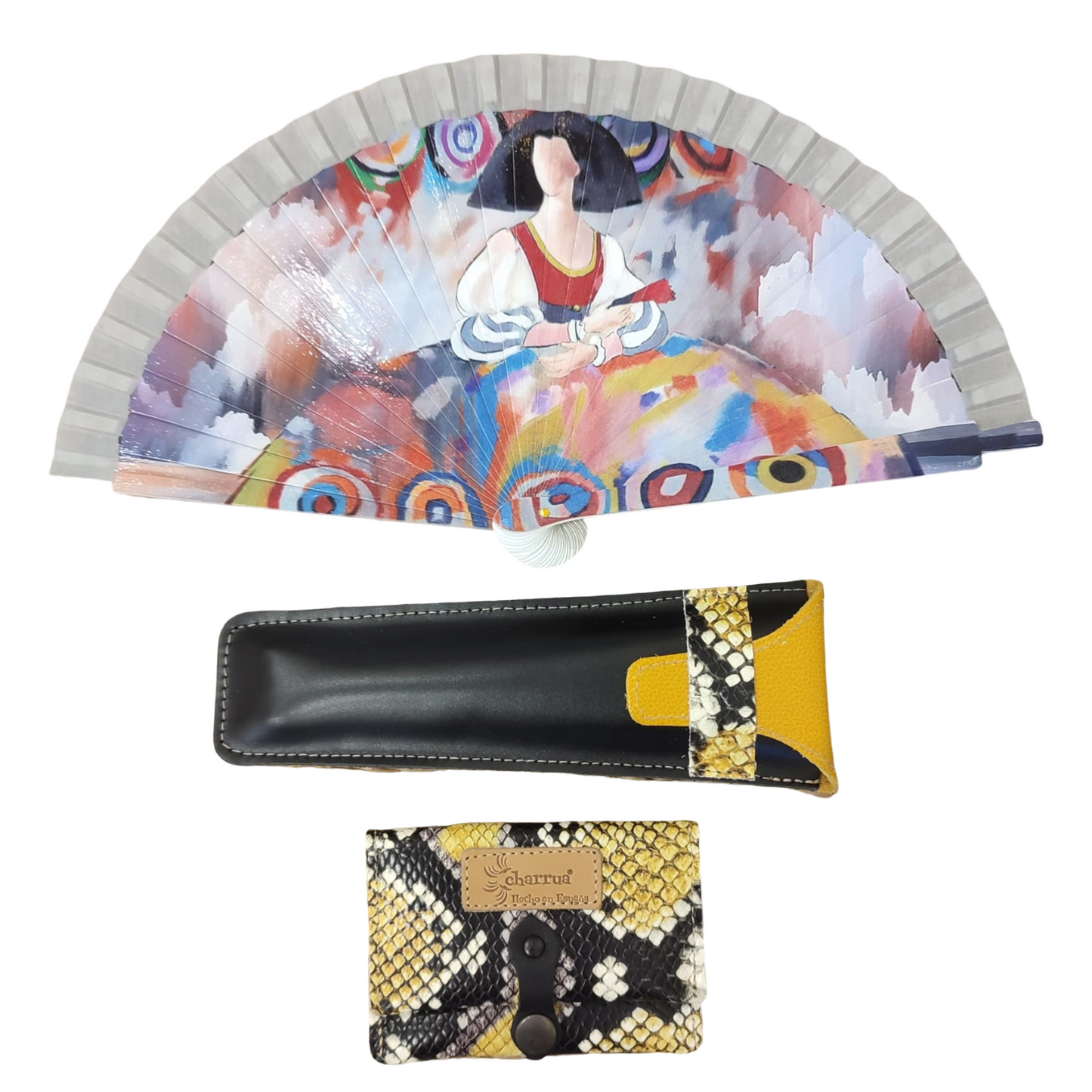 Abanico PEQUEÑO+funda+tarjetero Nomada.