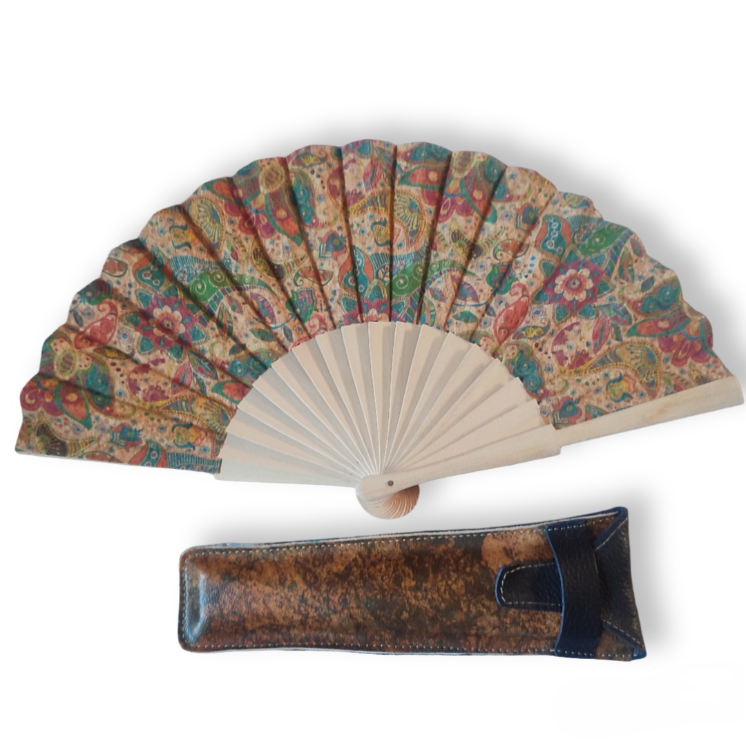 Abanico de corcho+funda ( colección cápsula)