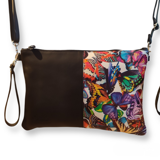Bolso Muralla negro y mariposas