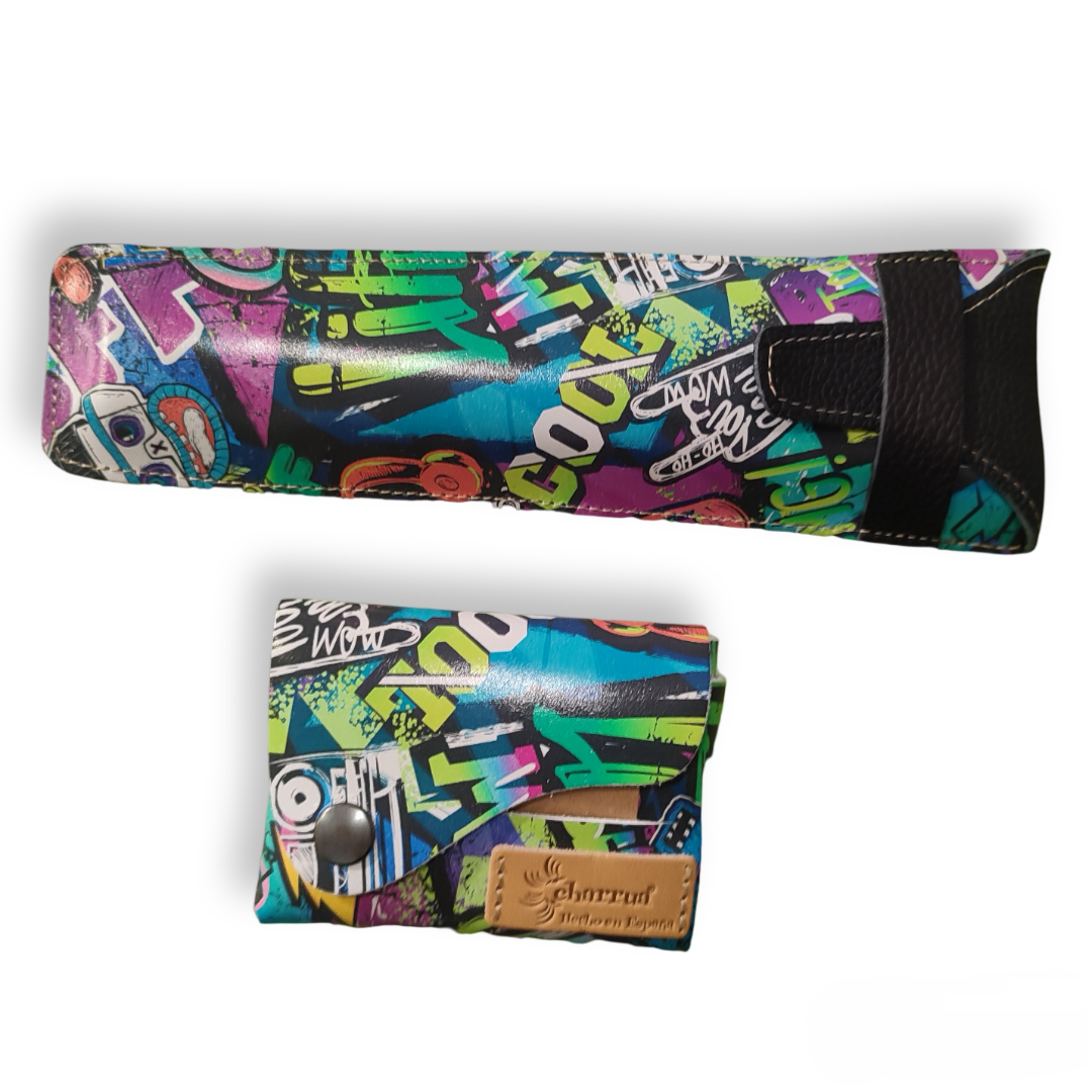 Conjunto Mascarat+funda de abanico