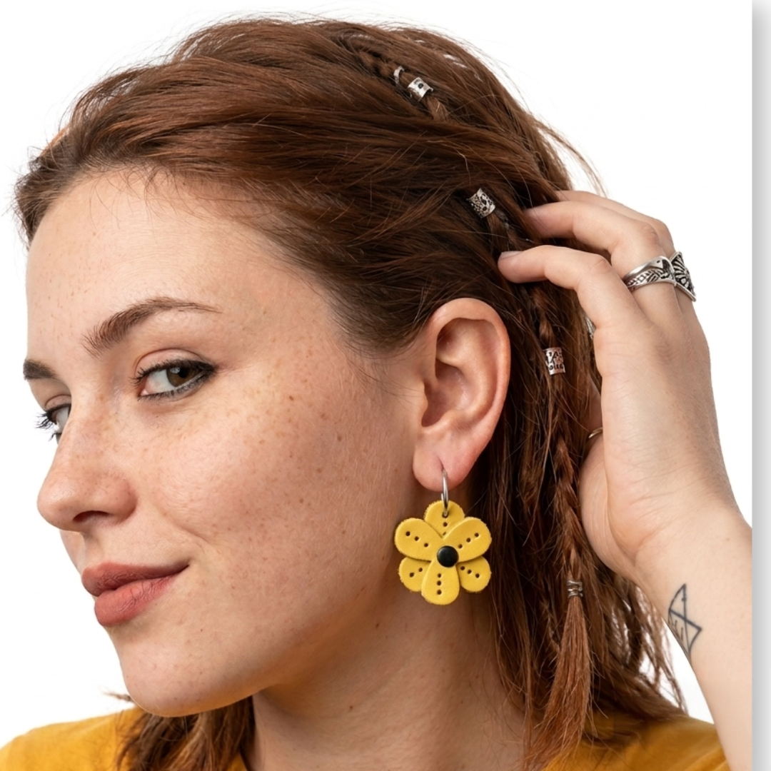 Pendientes Flor amarilla