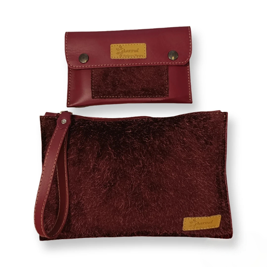 Conjunto Charrùa y cambia-bolso.