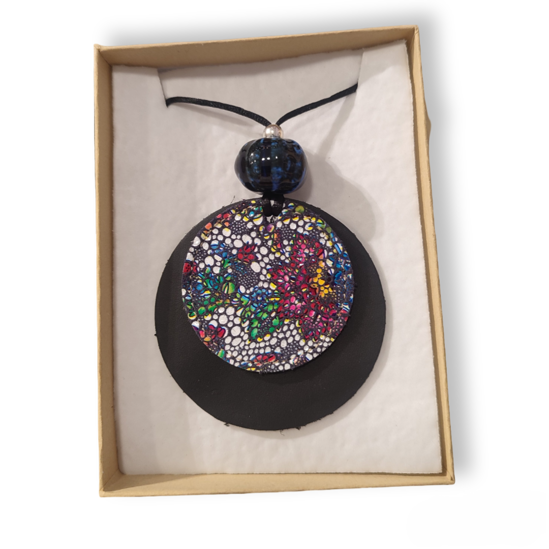 Collar Ocaso negro y estampado