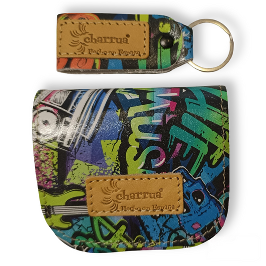 Conjunto monedero Tacón y llavero Vintage