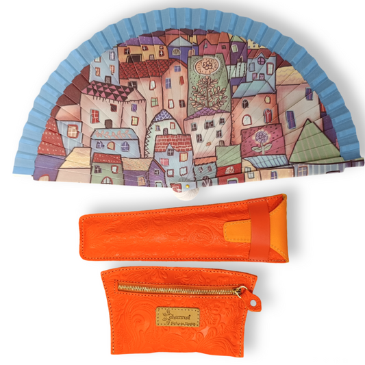 Abanico+funda+monedero Amanecer