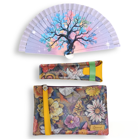 Abanico PEQUEÑO+funda+cambia-bolso.