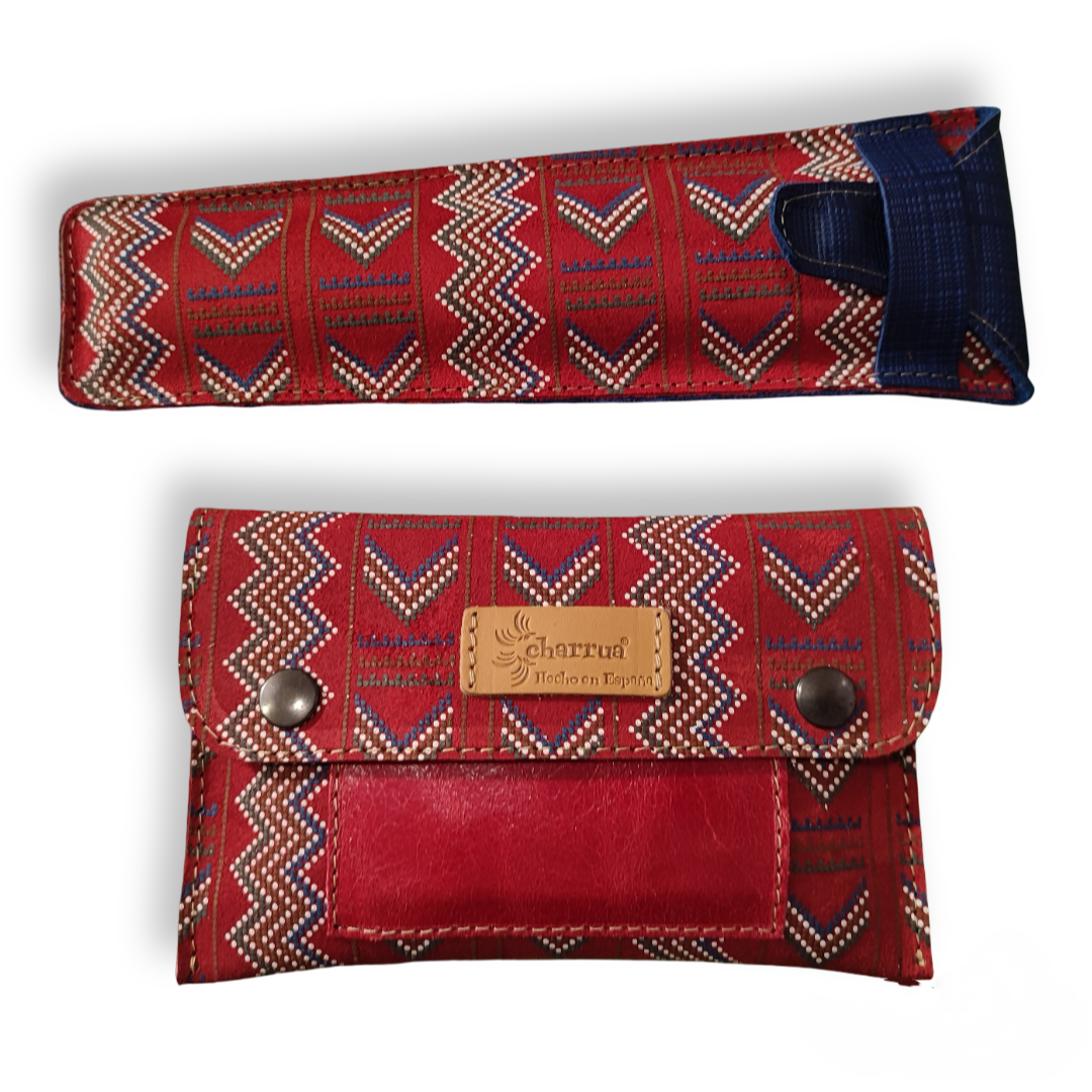 Conjunto de cartera Charrùa+funda de abanico.