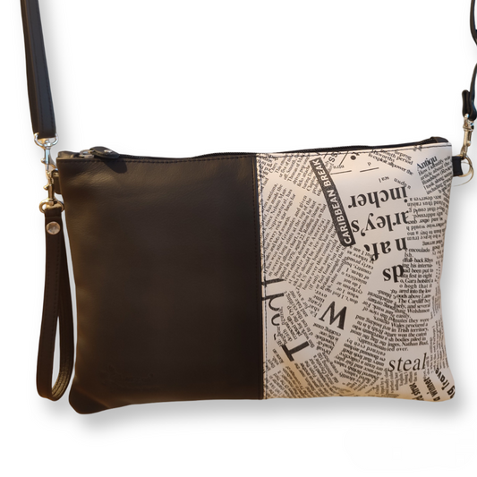 Bolso Muralla periódico y negro