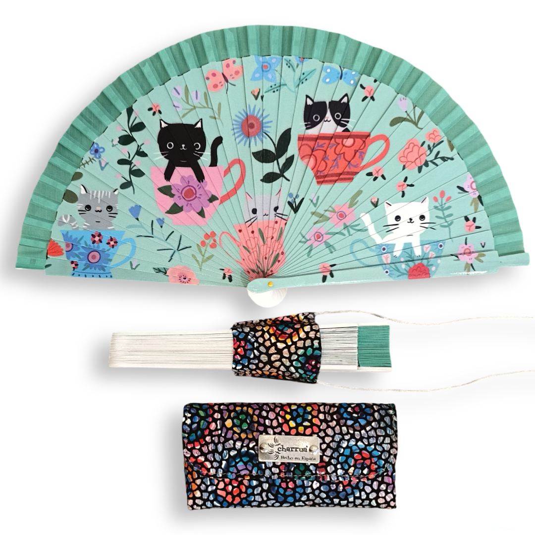 Abanico+cuelga-abanico+funda de gafas.