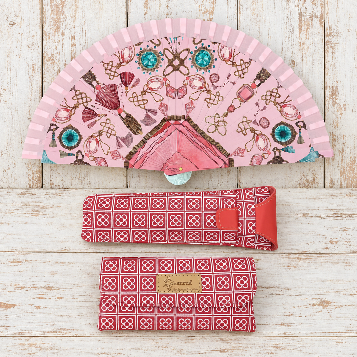 Abanico PEQUEÑO+funda+funda de gafas
