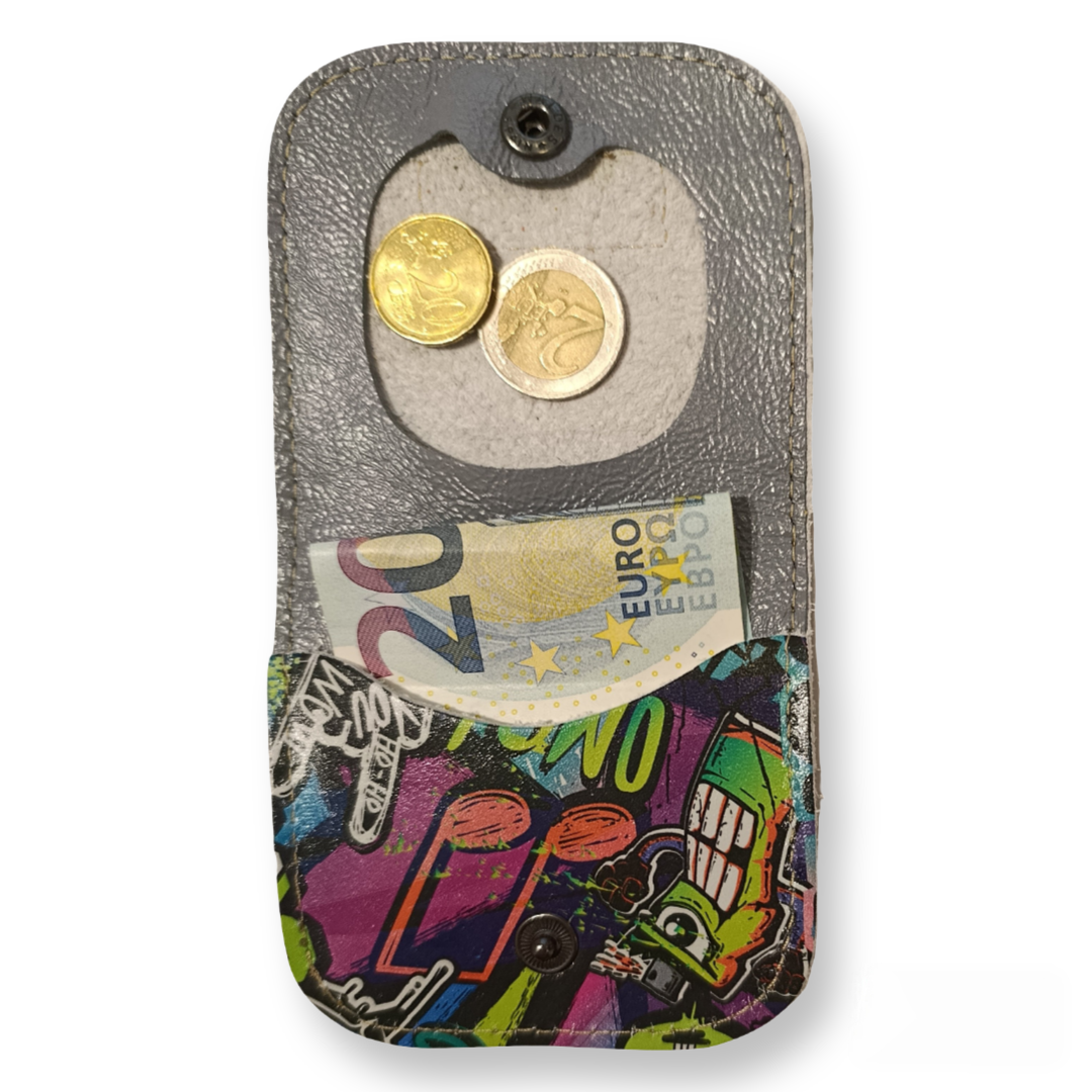 Conjunto monedero Tacón y llavero Vintage